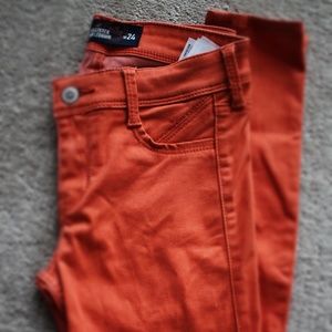 Hollister Orange Jeans Size 0/24